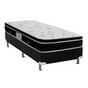 Ver imagem 1 de Cama Box Solteiro: Colchão Molas Ortobom Nanolastic Physical Spring + Base CRC Suede Black(88x188)