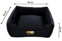 Ver imagem 4 de Cama Quadrada para Cachorro ou Gato Luppet Luxo Preto Poa M