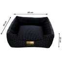 Ver imagem 4 de Cama Quadrada para Cachorro ou Gato Luppet Luxo Preto Poa M