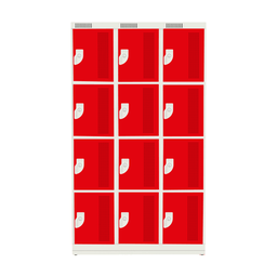 Armário em Aço 12 Portas Compatível com Capacete - Nk 3334 Vermelho - 1