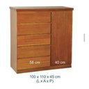 Ver imagem 2 de Cômoda Sapateira de Madeira 1,00m 5 Gavetas e Porta Carmen
