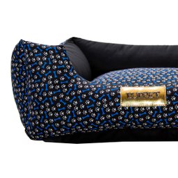 Cama Quadrada para Cachorro ou Gato Luppet Luxo Azul Osso GG - 2