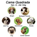 Ver imagem 5 de Cama Quadrada para Cachorro ou Gato Luppet Luxo Preto Poa G