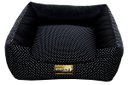 Ver imagem 3 de Cama Quadrada para Cachorro ou Gato Luppet Luxo Preto Poa G