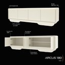 Ver imagem 5 de Rack Arcus para TV até 75 Polegadas Organico Cantos Arredondado com LED 180 cm - Off White