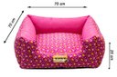 Ver imagem 5 de Cama Quadrada para Cachorro ou Gato Luppet Luxo Rosa Ossinho - Gg