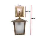 Ver imagem 3 de Arandela Colonial Quadrado L2b Ouro Velho