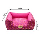 Ver imagem 5 de Cama Quadrada para Cachorro ou Gato Luppet Luxo Rosa Ossinho - G