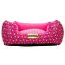 Ver imagem 1 de Cama Quadrada para Cachorro ou Gato Luppet Luxo Rosa Ossinho - G