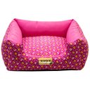 Ver imagem 3 de Cama Quadrada para Cachorro ou Gato Luppet Luxo Rosa Ossinho - G