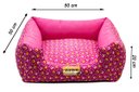 Ver imagem 5 de Cama Quadrada para Cachorro ou Gato Luppet Luxo Rosa Ossinho - M