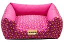 Ver imagem 3 de Cama Quadrada para Cachorro ou Gato Luppet Luxo Rosa Ossinho - M