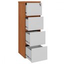 Ver imagem 2 de Gaveteiro Arquivo 4 Gavetas Freijó/branco - Artany Móveis