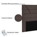 Ver imagem 3 de Cabeceira Cama Box Casal King Size La Italian 195cm Café