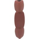 Ver imagem 1 de Vaso Decorativo Enfeite Planta Geométrico Cerâmica 31x8x8cm Marrom