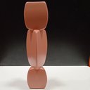 Ver imagem 6 de Vaso Decorativo Enfeite Planta Geométrico Cerâmica 31x8x8cm Marrom