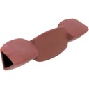 Ver imagem 4 de Vaso Decorativo Enfeite Planta Geométrico Cerâmica 31x8x8cm Marrom