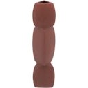 Ver imagem 2 de Vaso Decorativo Enfeite Planta Geométrico Cerâmica 31x8x8cm Marrom
