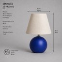 Ver imagem 4 de Abajur de Cerâmica Bola Pequeno para Decoração de Quarto Fosco com Cúpula