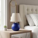 Ver imagem 2 de Abajur de Cerâmica Bola Pequeno para Decoração de Quarto Fosco com Cúpula
