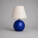 Ver imagem 1 de Abajur de Cerâmica Bola Pequeno para Decoração de Quarto Fosco com Cúpula