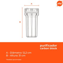 Filtro Cavalete Clor 9.3/4" Carvão Ativado Branco Hidrofiltros - 3