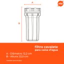 Ver imagem 3 de Filtro Purificador Clor 7" 5 Micra Branco Hidrofiltros