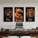 Ver imagem 3 de Kit 3 Quadros Foco Vence Jogo Motivacionais com Moldura:tabaco