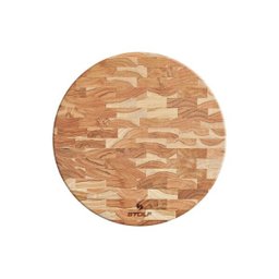 Tábua Redonda para Churrasco Multiuso de Madeira Invertida Teca Stolf 35,50 x 35,50 x 3,10 cm - 1