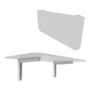 Ver imagem 2 de Mesa 66x35cm Retrátil na Cor Branca