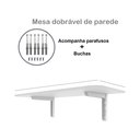 Ver imagem 4 de Mesa 66x35cm Retrátil na Cor Branca