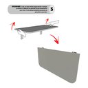 Ver imagem 5 de Mesa 66x35cm Retrátil na Cor Branca