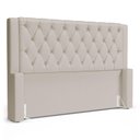 Ver imagem 2 de Cabeceira Atena para Cama Box Queen Size 160cm Capitonê com Frame Suede Bege Claro - Desk Design