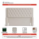 Ver imagem 4 de Cabeceira Atena para Cama Box Queen Size 160cm Capitonê com Frame Suede Bege Claro - Desk Design