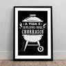 Area de Churrasco Quadro Decorativo de Parede Receba Amigos - 2