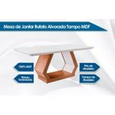 Ver imagem 2 de Mesa de Sala Jantar Alvorada + Tampo Madeirado Reto 180x90cm Imbuia/Off White - Rufato