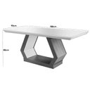 Ver imagem 3 de Mesa de Sala Jantar Alvorada + Tampo Madeirado Reto 180x90cm Imbuia/Off White - Rufato