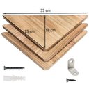 Ver imagem 6 de Conjunto de 3 Prateleiras de Canto em Madeira Rústica para Quarto ,cozinha e Banheiro