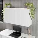 Ver imagem 1 de Armários Aéreos Escritório 120cm X 36cm 2 Portas F5 Office Cor:branco