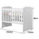 Ver imagem 2 de Berço Americano com Cômoda Life MDF Colchão Branco Acetinado Tigus