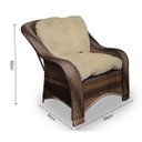 Ver imagem 2 de Conjunto de Poltronas Fibra Sintética Bruxelas - 2 Poltronas + 1 Mesa Centro - Tecido Duna Deserto