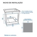 Ver imagem 2 de FORNO ELETRICO DE EMBUTIR 50L ARENA LUX INOX 127 V