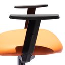 Ver imagem 3 de Cadeira em tela Executiva Giratória Sun Base Cromada:Laranja
