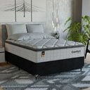 Ver imagem 1 de Cama Box Casal + Colchão Comfort Class Pillow Top 138x188 Branco/suede Preto