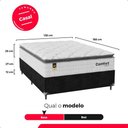 Ver imagem 4 de Cama Box Casal + Colchão Comfort Class Pillow Top 138x188 Branco/suede Preto