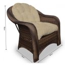 Ver imagem 2 de Conjunto de Poltronas Fibra Sintética Roma - 2 Poltronas e Mesa Centro - Tecido Duna Deserto