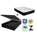 Ver imagem 5 de Cama Box Baú Casal Conforto Sintético Preto + Colchão Casal Conforto Espuma D33 14x138x188
