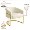 Ver imagem 3 de Poltrona Sala Decorativa Industrial Dourada Kit 2 Arielle Veludo D03 - D’Rossi