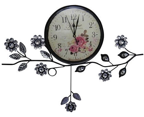 Relógio de Parede com Pendulo Vintage Retro Decorativo - 1