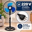 Ver mais imagens de Ventilador de Coluna 220V 40W 3 Velocidades Oscilante Altura Ajustável Pedestal 3 Pás 29cm